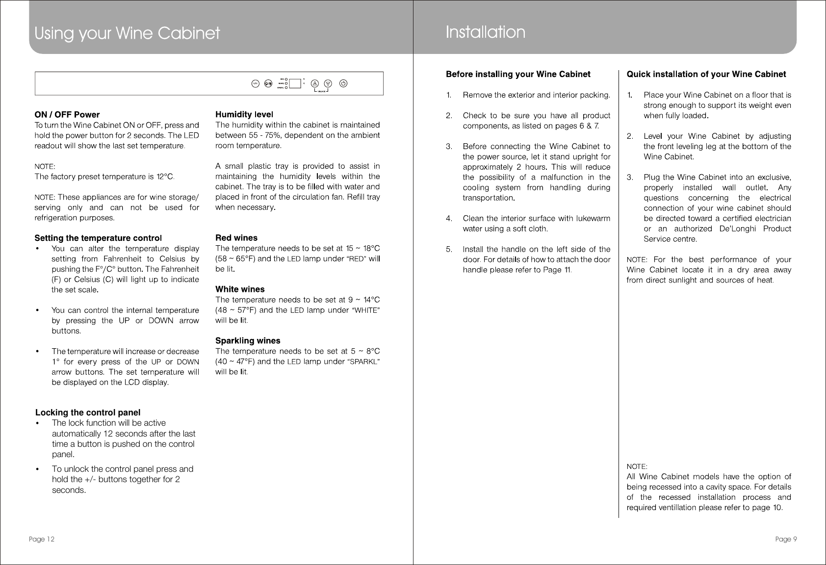 Page 11 of 12 - DeLonghi DEWC30S WGC30 54 166S User Manual  To The 7bcfdea1-738a-4f03-960e-39c32c3325a3