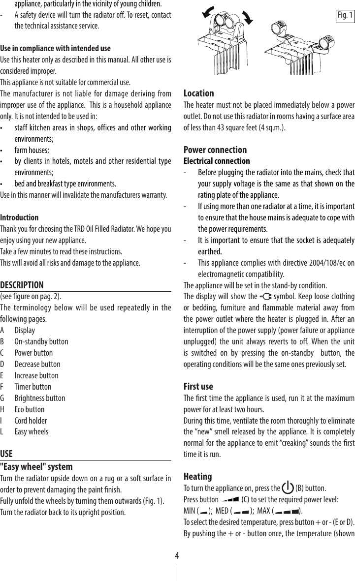 Page 5 of 7 - DeLonghi TRD40615E User Manual  To The 02d239f9-c92c-4b9b-b906-e764e99ac3b5