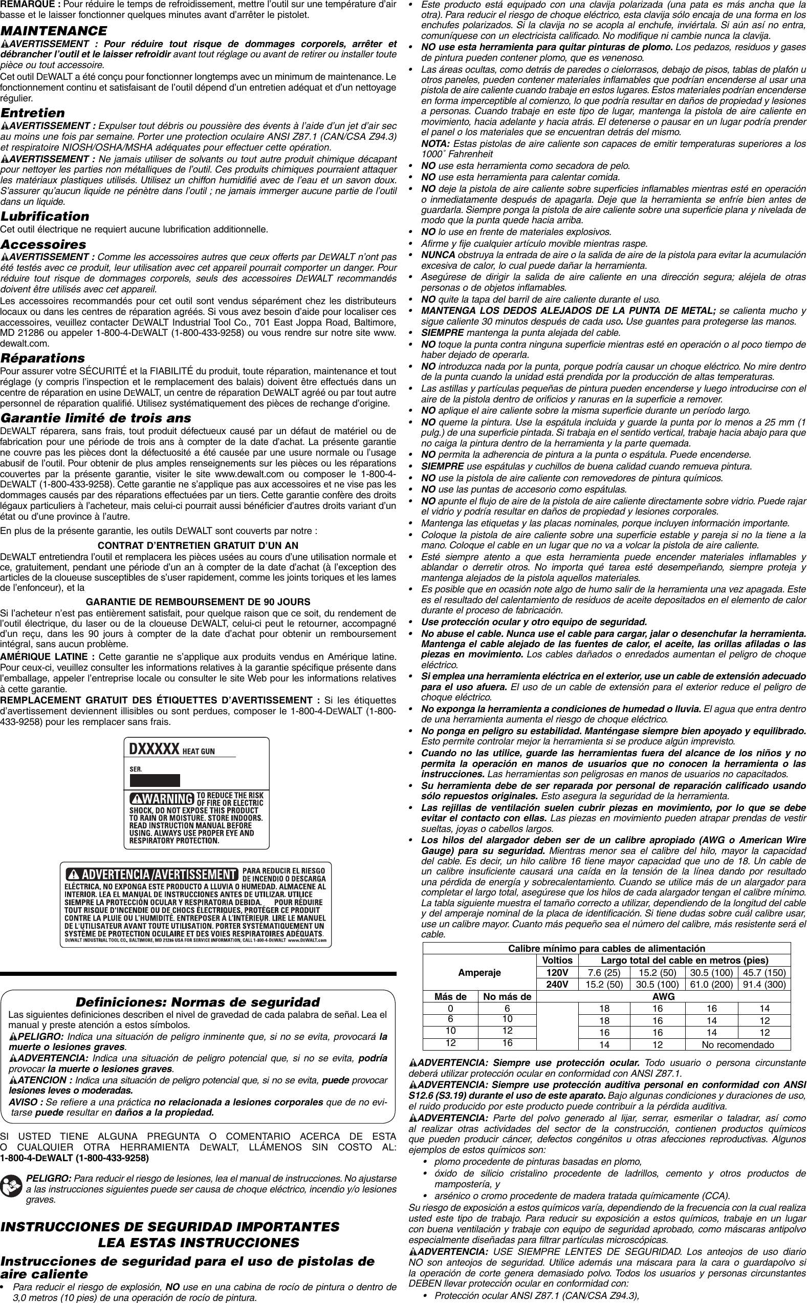 Page 5 of 7 - DeWalt D26960K D26950 Heat Gun NA User Manual  To The 1f6861de-222d-4353-86d6-e7cfa9e8f729
