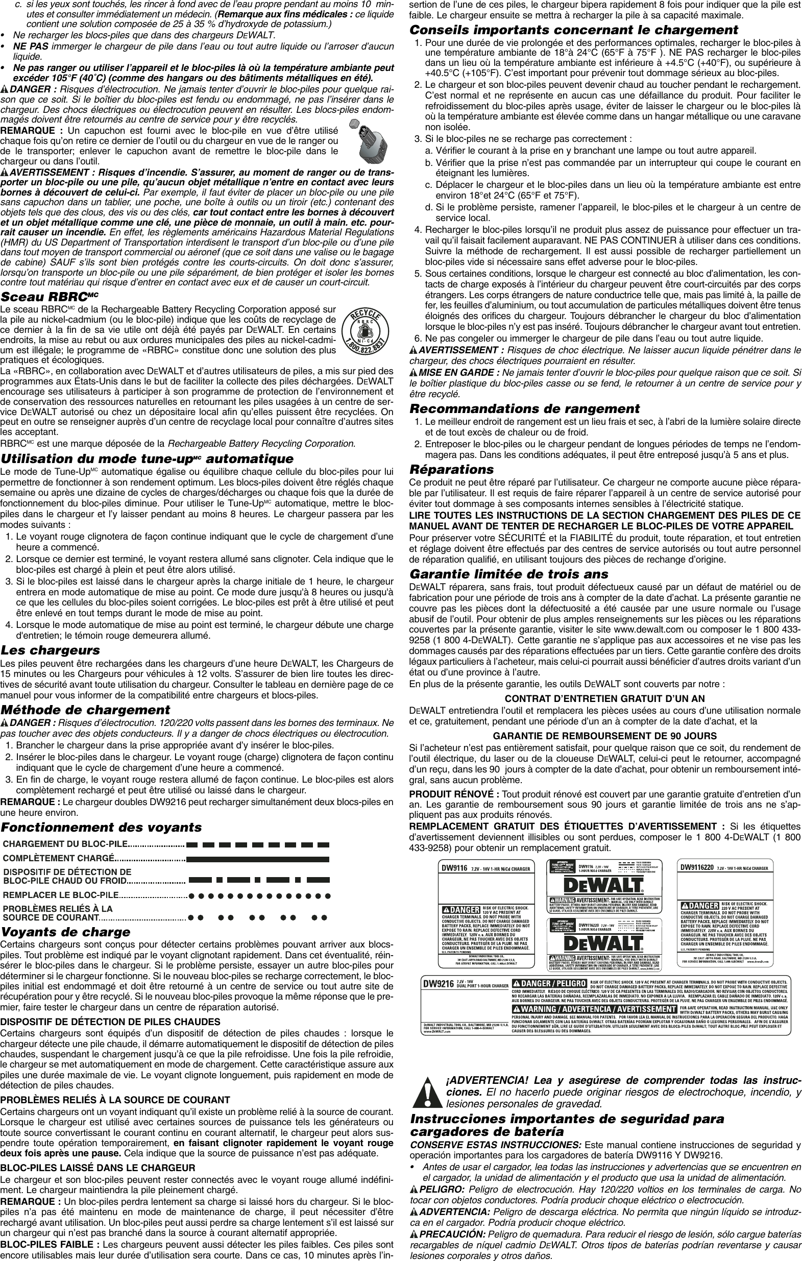Page 3 of 5 - DeWalt DW9216 DW9116,DW9216 User Manual To The D09c0fbd-1953-4ef6-95f6-2d4e349a91da