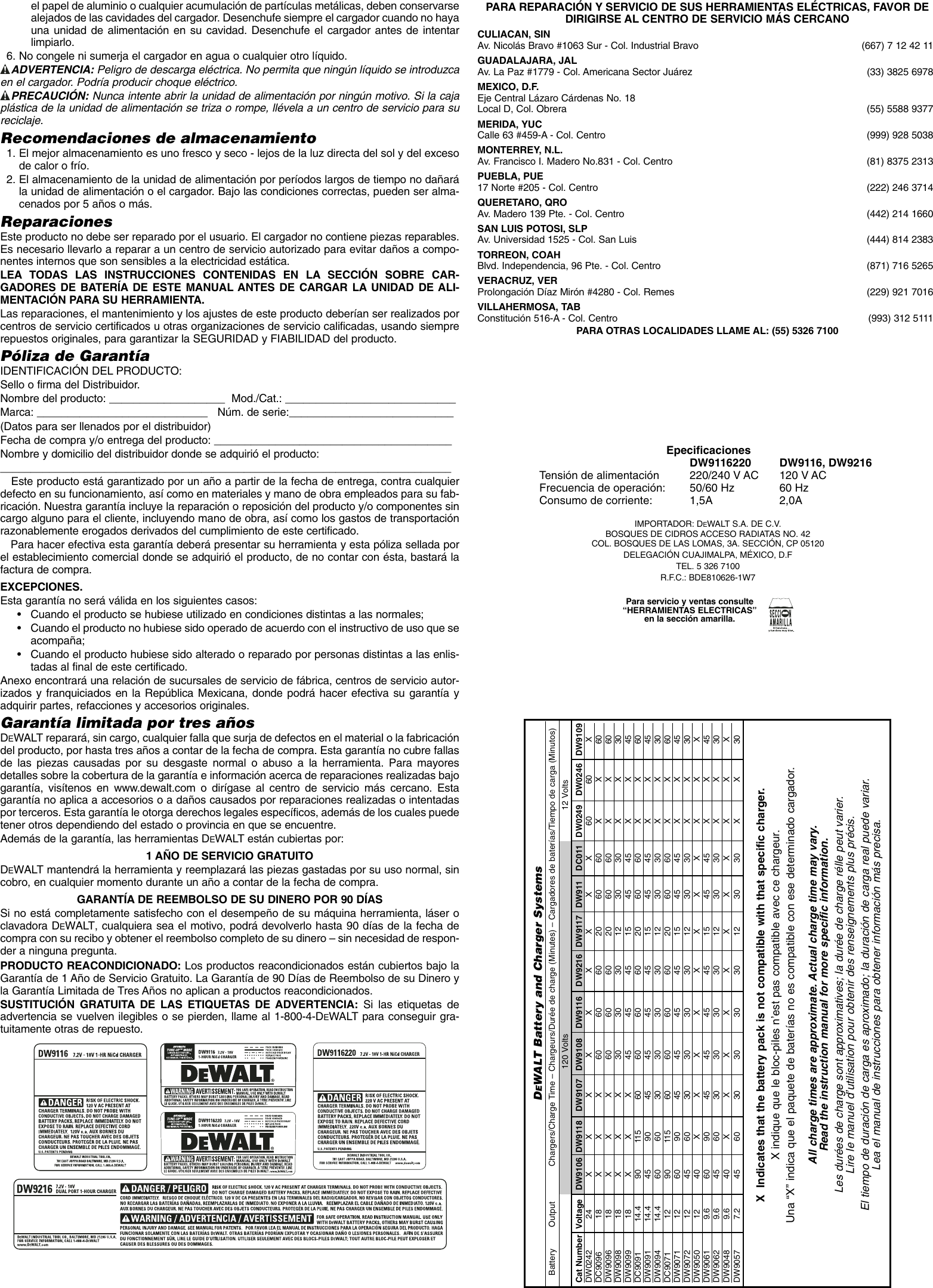 Page 5 of 5 - DeWalt DW9216 DW9116,DW9216 User Manual To The D09c0fbd-1953-4ef6-95f6-2d4e349a91da
