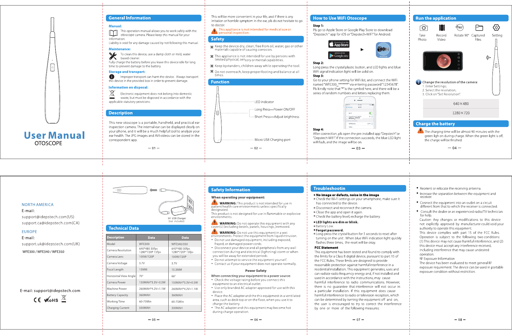 Deep Sea Investment WFE300 OTOSCOPE User Manual