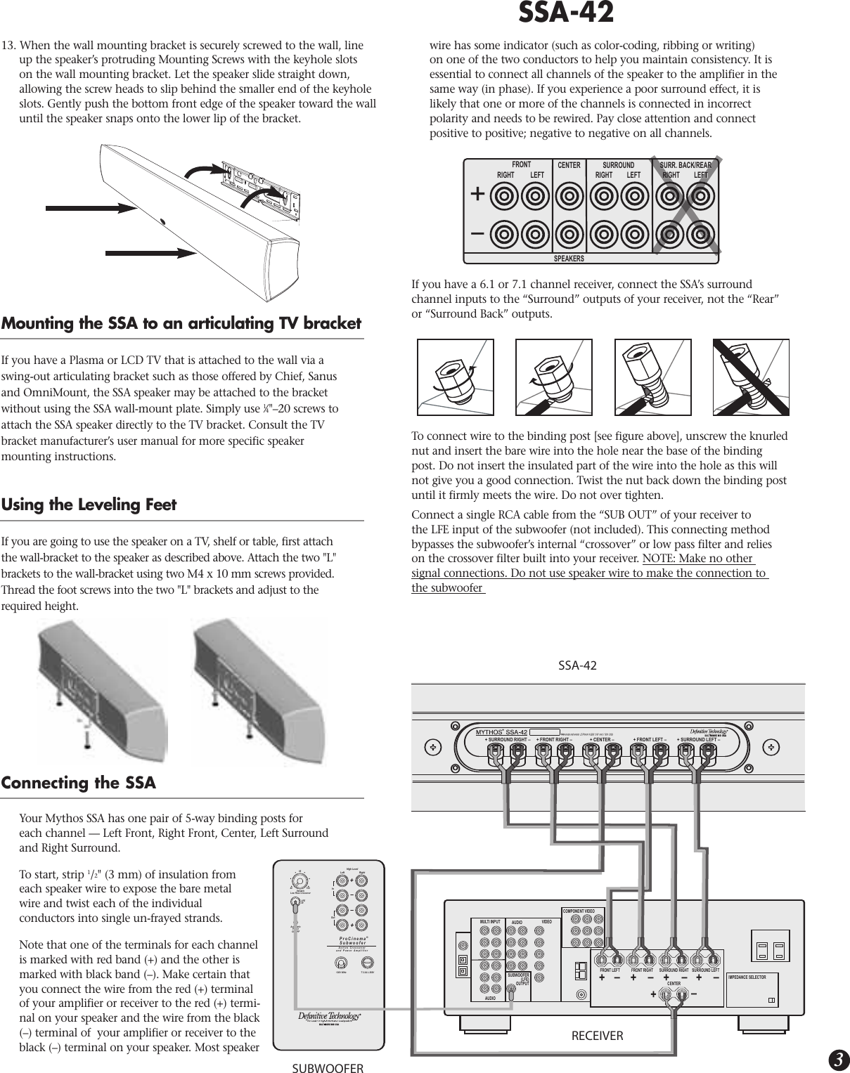 Page 3 of 4 - Definitive-Technology Definitive-Technology-Definitive-Technology-Speaker-Mythos-Solo-Surround-Array-Loudspeakers-Users-Manual-  Definitive-technology-definitive-technology-speaker-mythos-solo-surround-array-loudspeakers-users-manual