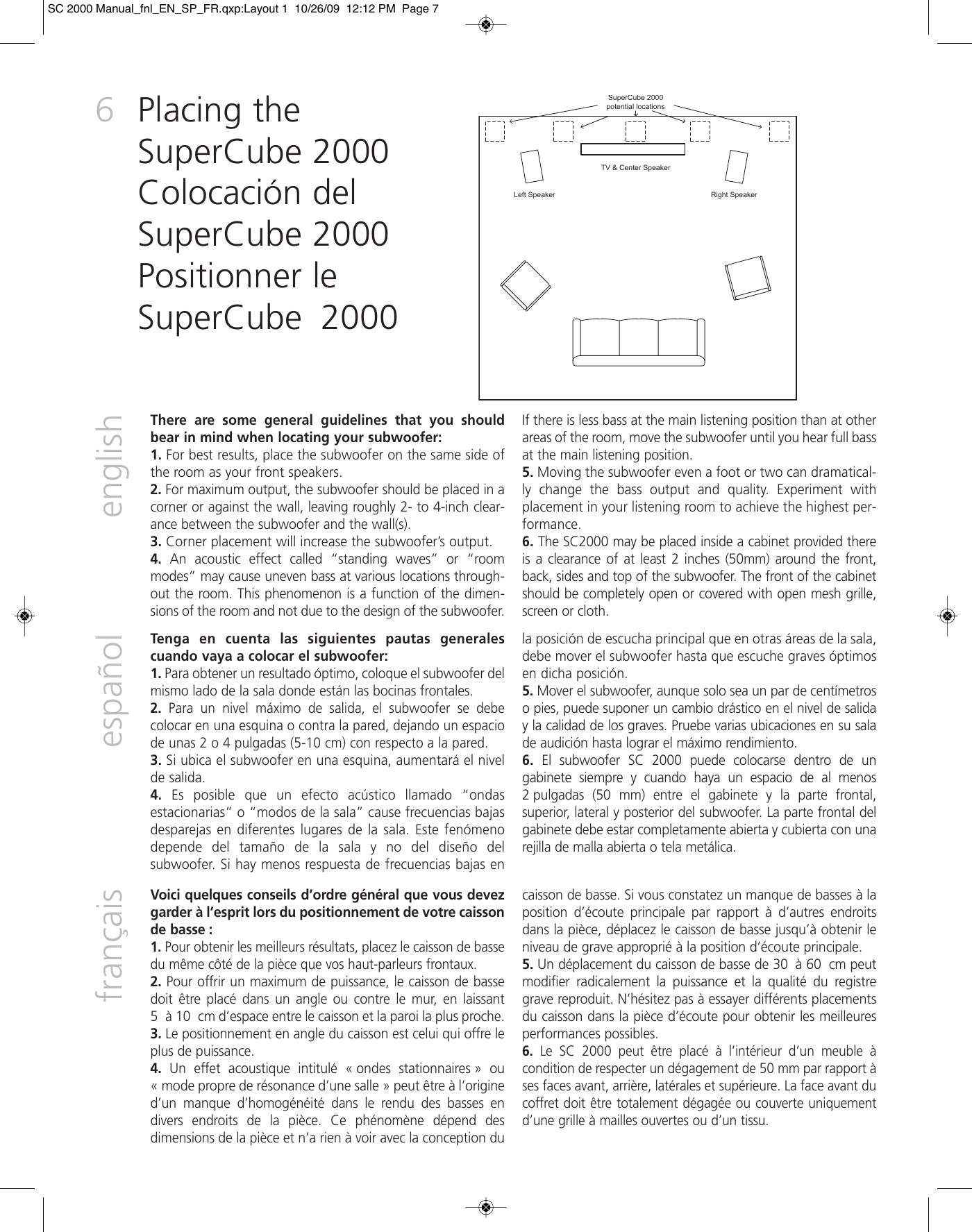 Page 6 of 12 - Definitive-Technology Definitive-Technology-Supercube-2000-Users-Manual-  Definitive-technology-supercube-2000-users-manual