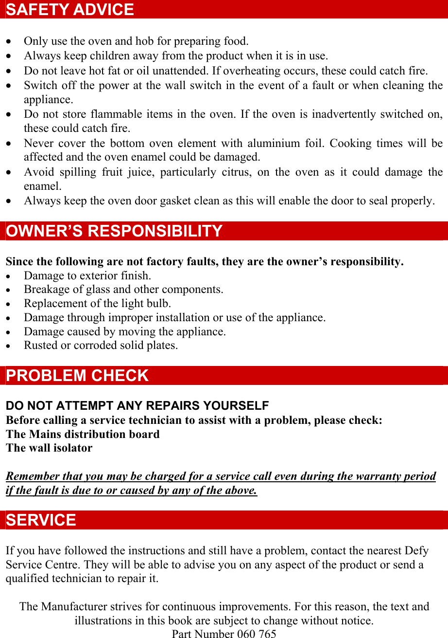 Page 12 of 12 - Defy Defy-831-Users-Manual- CONTENTS  Defy-831-users-manual