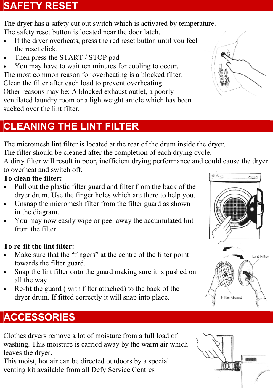 Defy Autodry 600 Dryer Users Manual 2 Installation