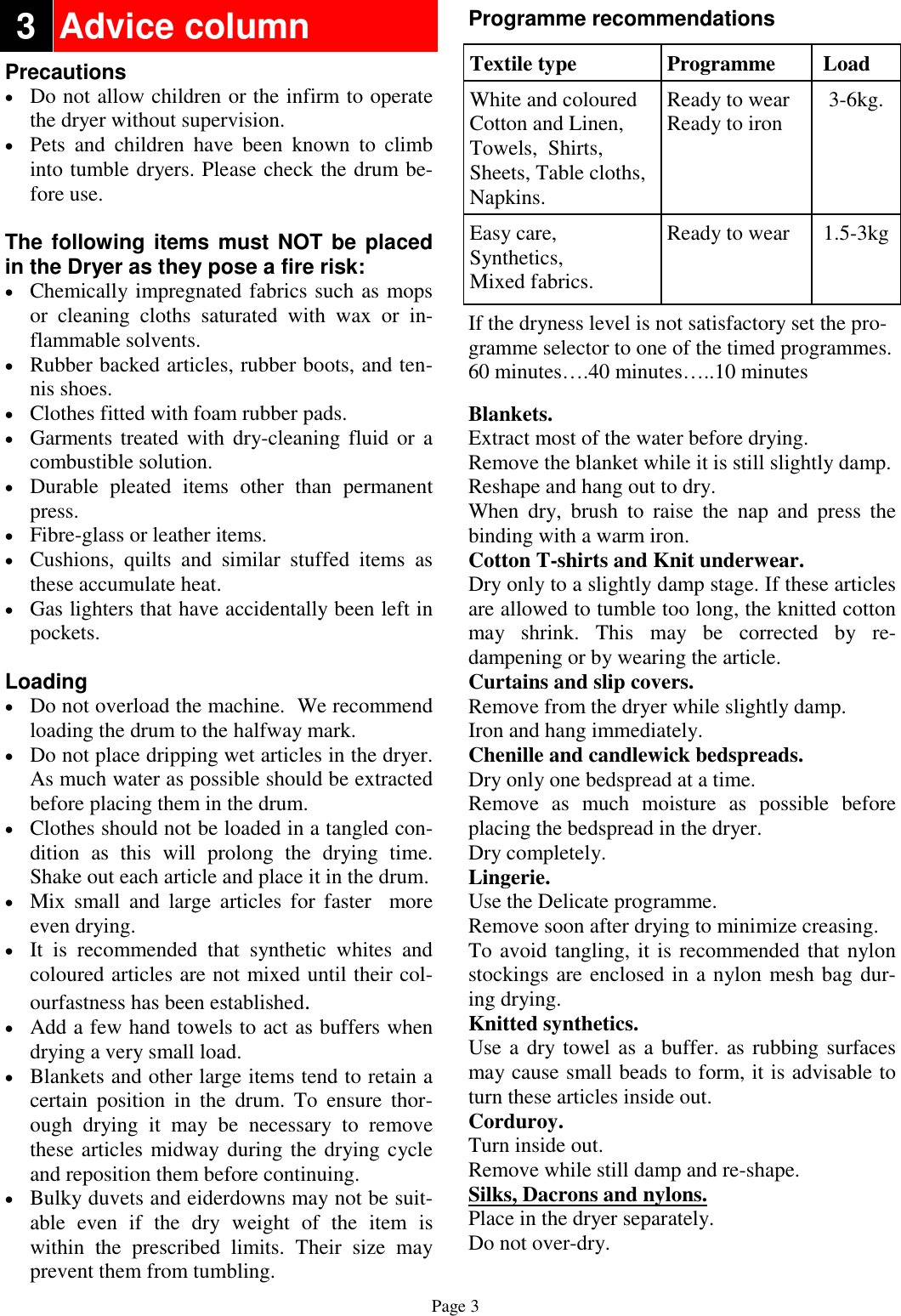 Page 3 of 8 - Defy Defy-Automaid-600-Users-Manual- Autodry Premium 2006 2YW  Defy-automaid-600-users-manual