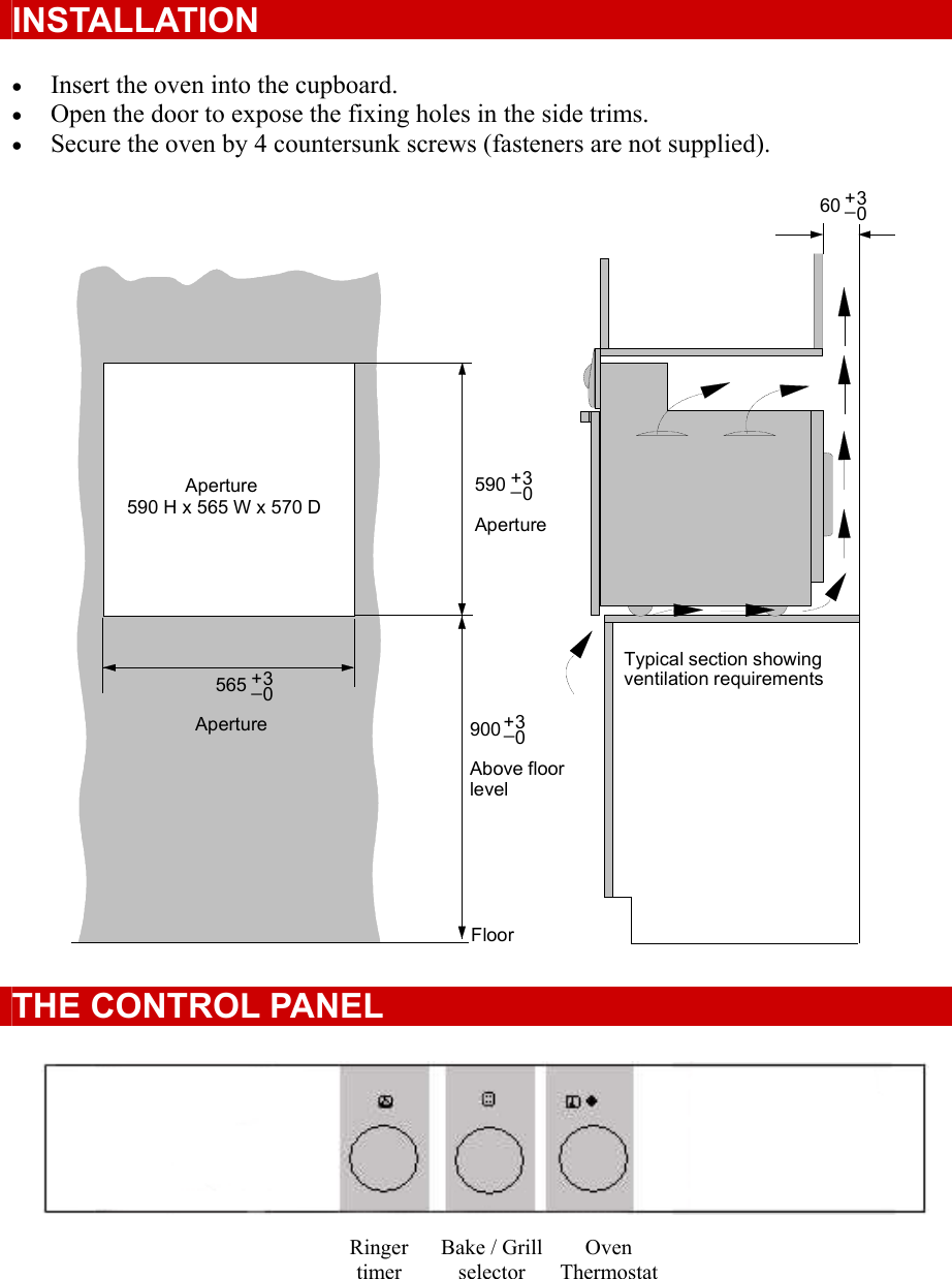 Page 3 of 10 - Defy Defy-Built-In-Oven-600-Ste-Users-Manual- Unpacking  Defy-built-in-oven-600-ste-users-manual