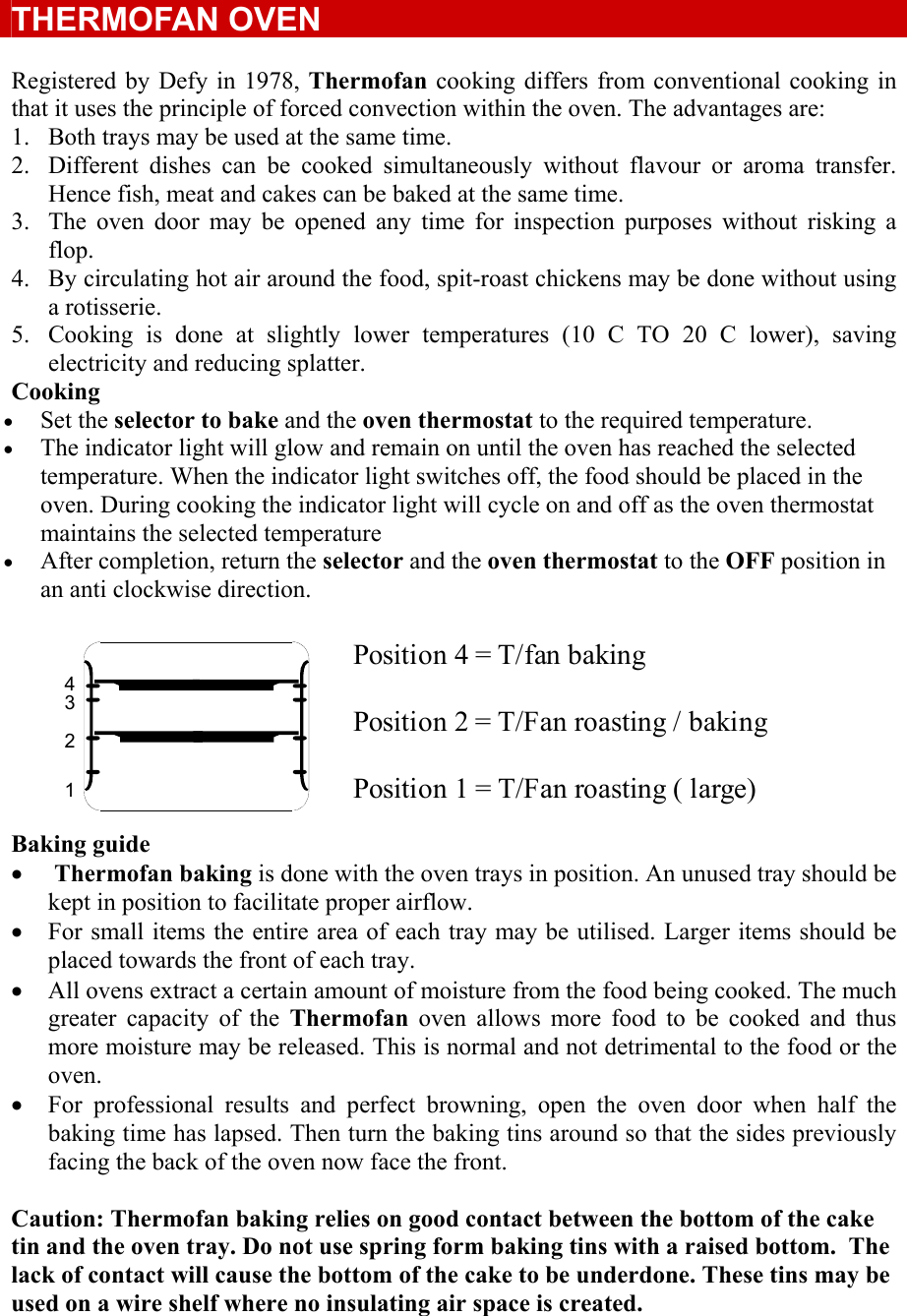 Page 4 of 10 - Defy Defy-Built-In-Oven-600-Ste-Users-Manual- Unpacking  Defy-built-in-oven-600-ste-users-manual