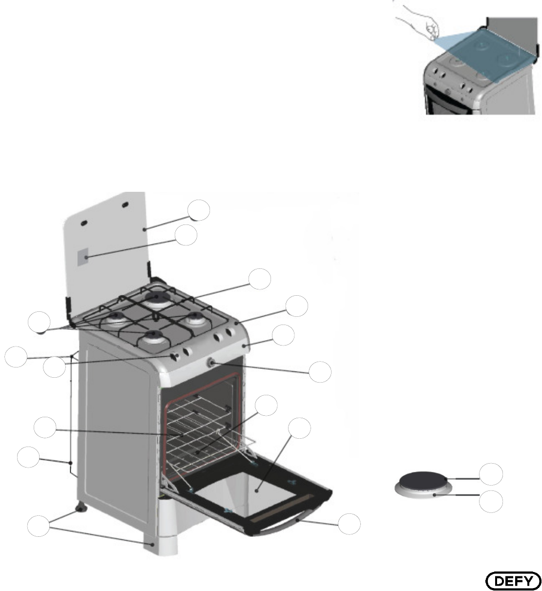 Defy Burner Gas Stove Dgs 129 Users Manual 067 860 4 And 5 CONTINENTAL