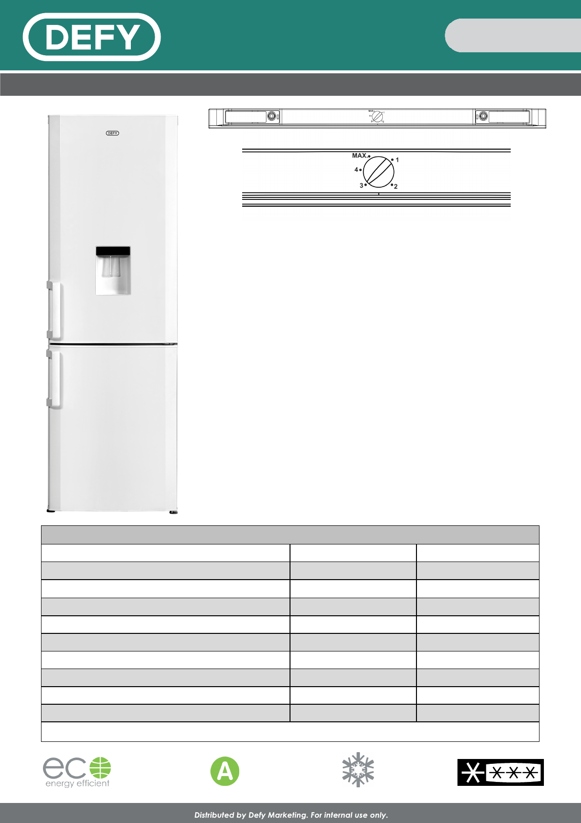 defy fridge temperature settings