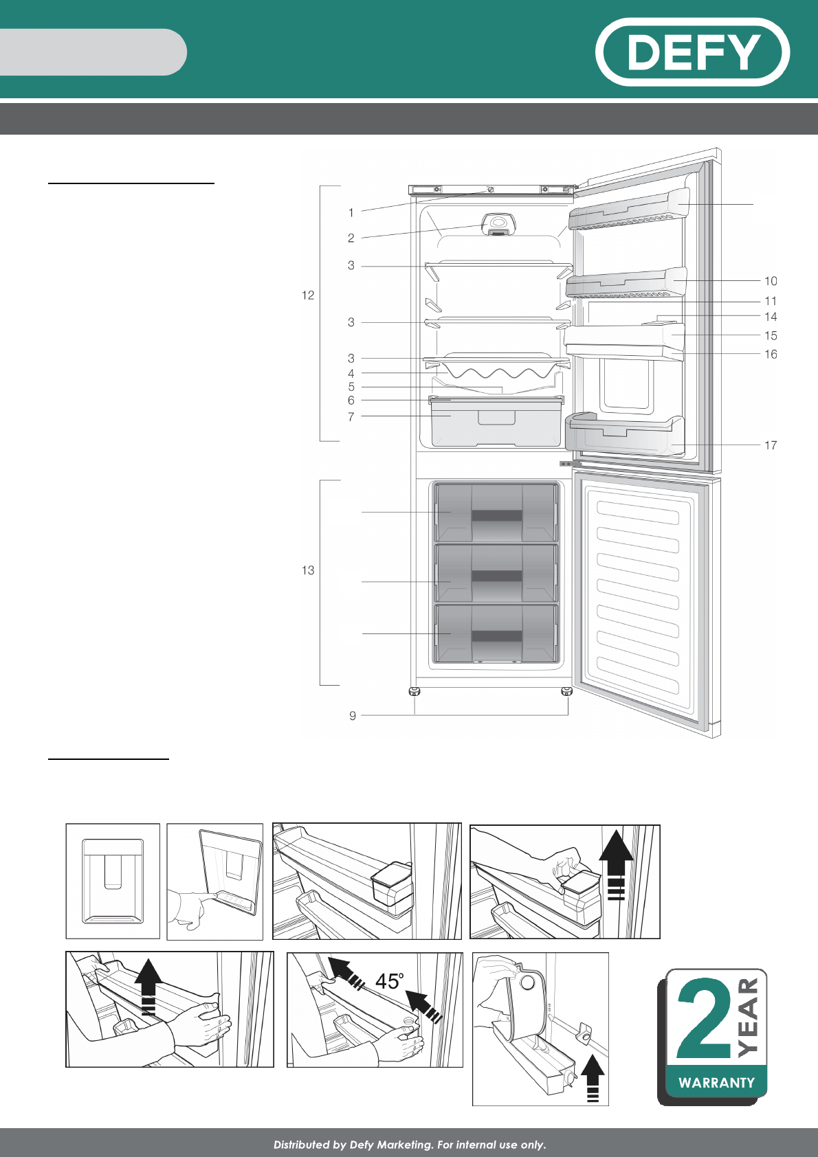 defy fridge settings