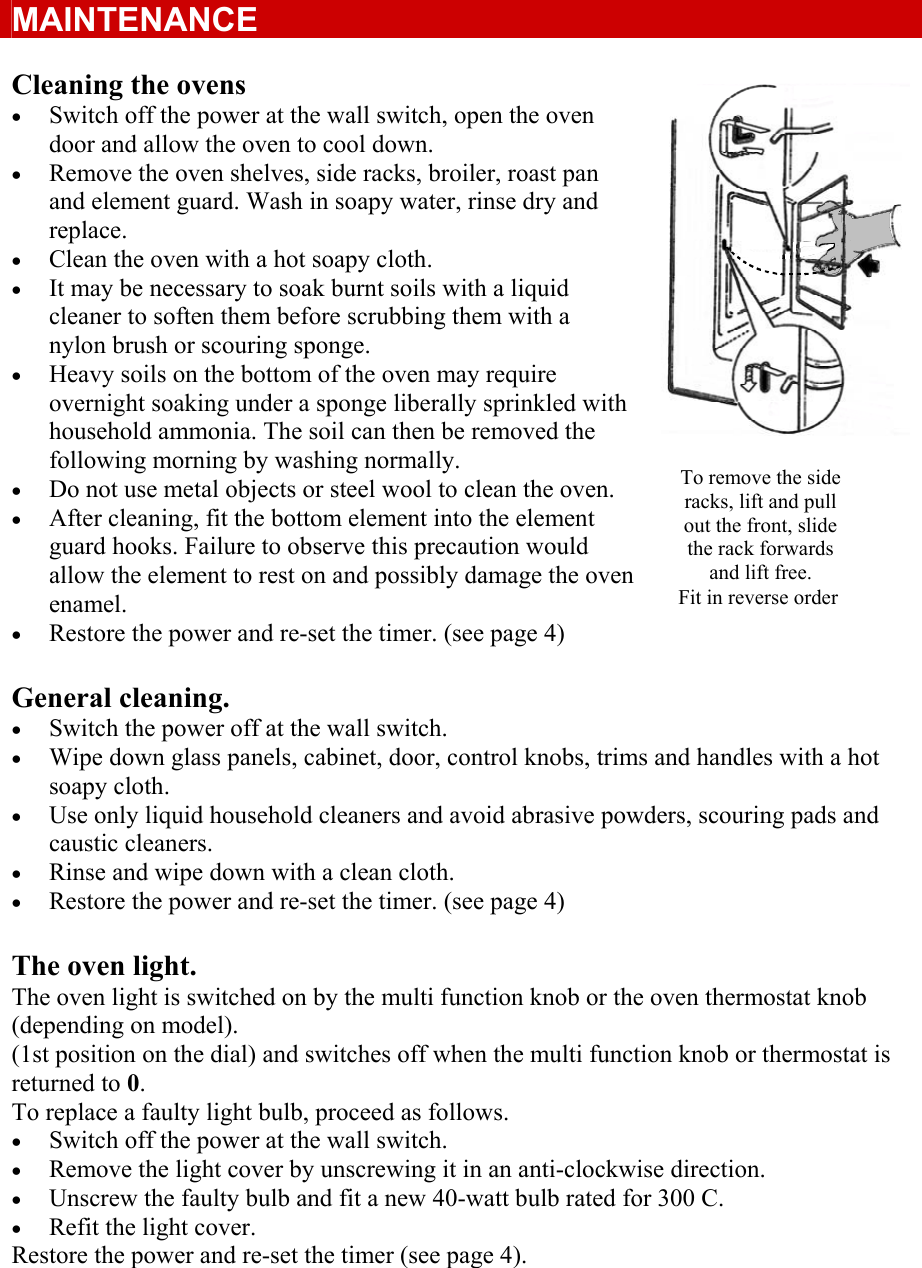 Page 8 of 10 - Defy Defy-Gemini-Cordon-Bleu-Eye-Level-Oven-061-800-Users-Manual- Owner’s Manual  Defy-gemini-cordon-bleu-eye-level-oven-061-800-users-manual