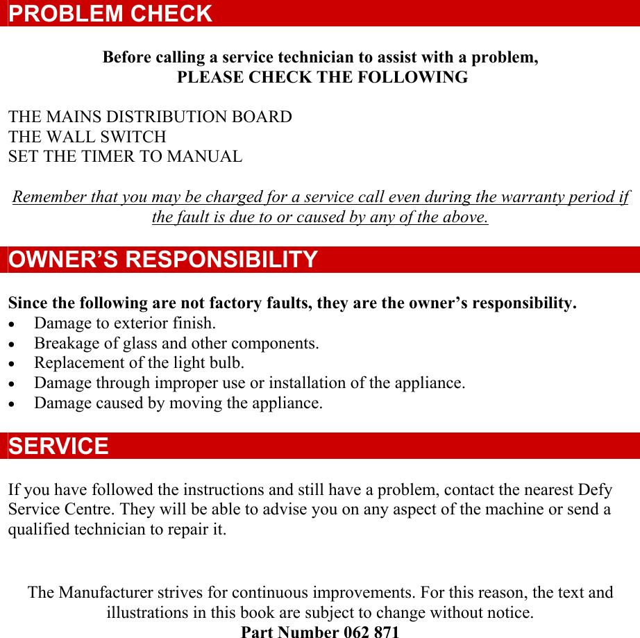 Page 10 of 10 - Defy Defy-Gemini-Petit-Chef-Multifunction-Thermofan-Owners-Manual- ManualsLib - Makes It Easy To Find Manuals Online!  Defy-gemini-petit-chef-multifunction-thermofan-owners-manual