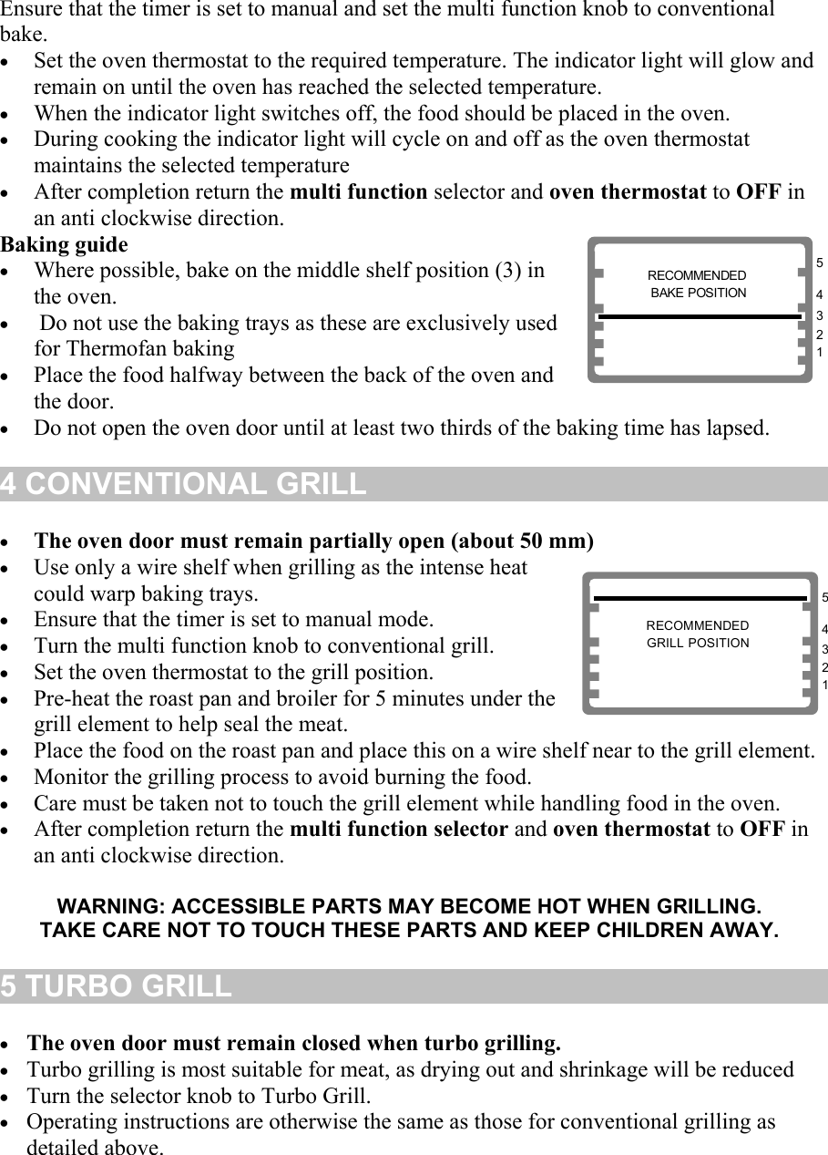 Page 8 of 10 - Defy Defy-Gemini-Petit-Chef-Multifunction-Thermofan-Owners-Manual- ManualsLib - Makes It Easy To Find Manuals Online!  Defy-gemini-petit-chef-multifunction-thermofan-owners-manual