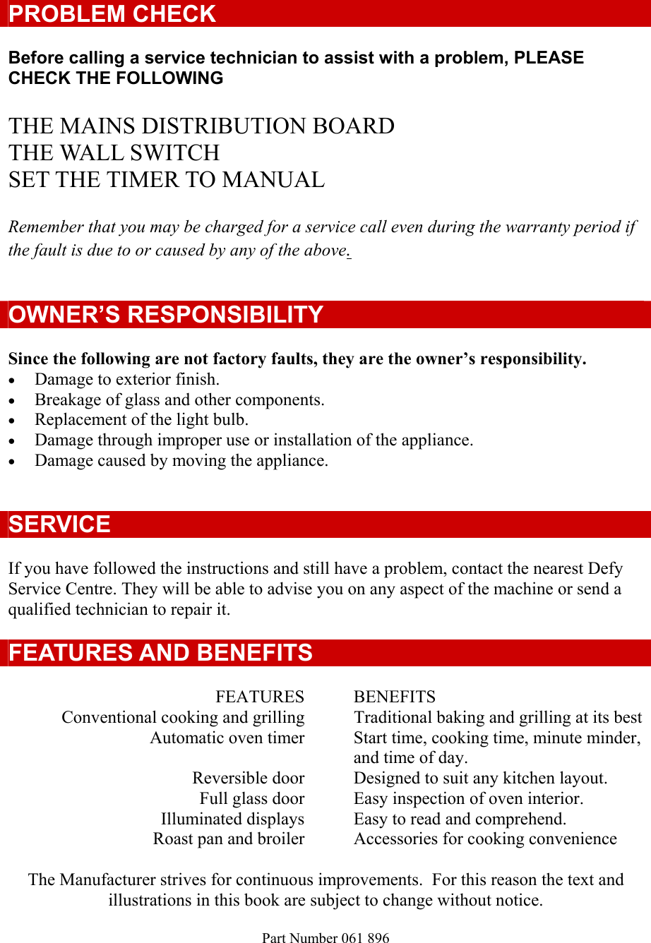 Page 9 of 9 - Defy Defy-Gemini-Petit-Chef-Owners-Manual- ManualsLib - Makes It Easy To Find Manuals Online!  Defy-gemini-petit-chef-owners-manual