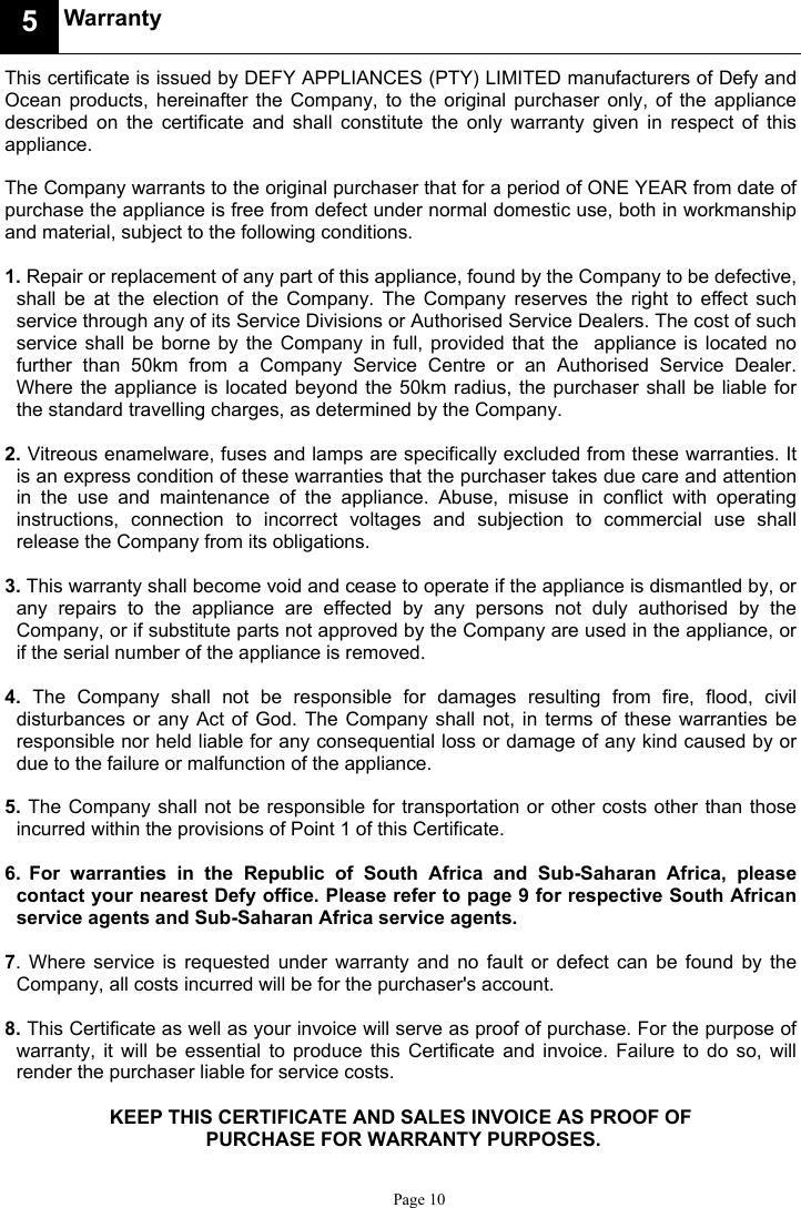 Page 10 of 10 - Defy Defy-Hand-Blender-Set-Hb7208-Users-Manual- HB7208 Defy-hand-blender-set-hb7208-users-manual