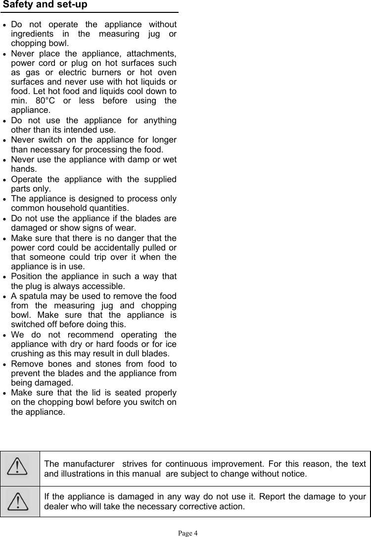 Page 4 of 10 - Defy Defy-Hand-Blender-Set-Hb7208-Users-Manual- HB7208 Defy-hand-blender-set-hb7208-users-manual