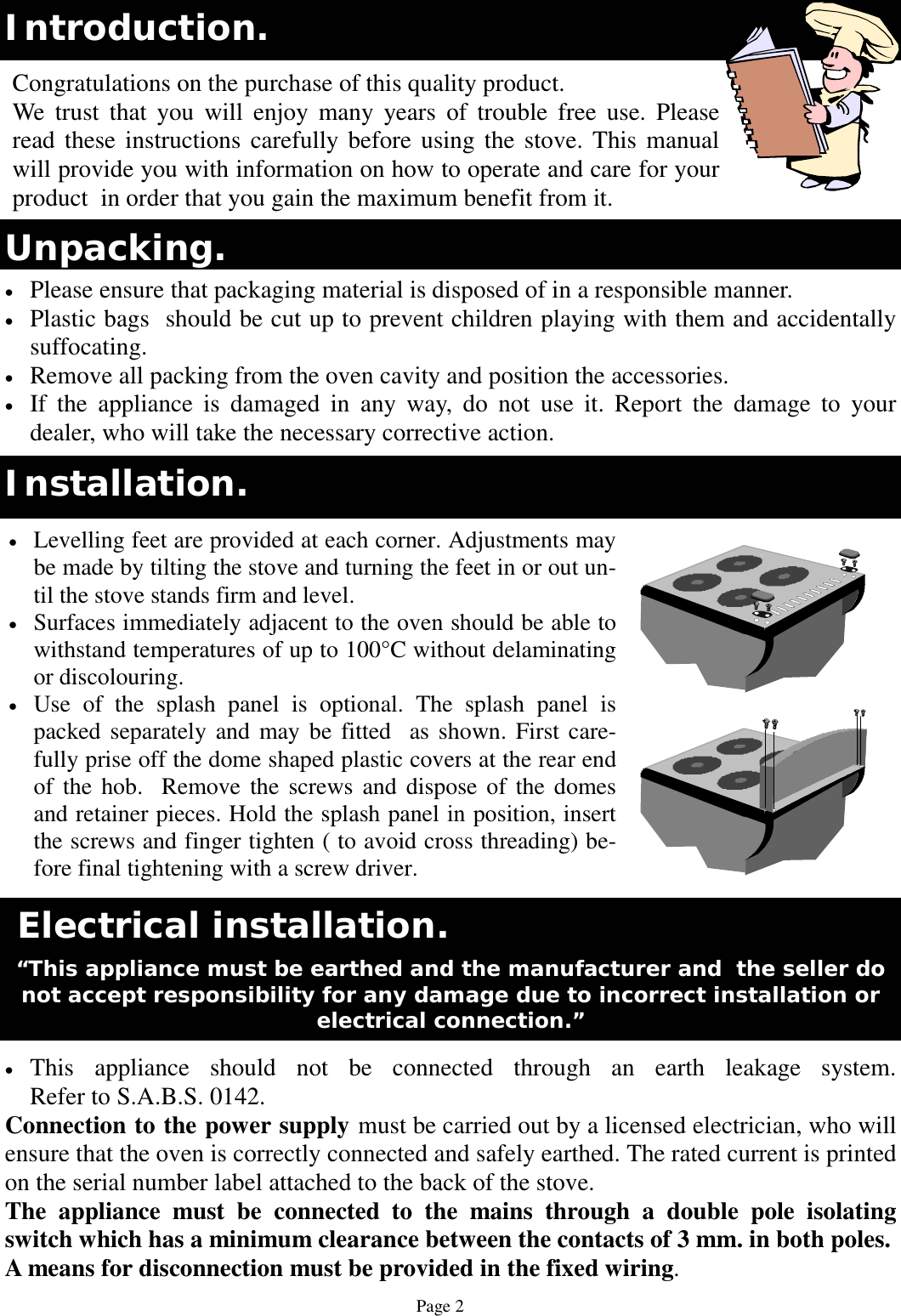 Page 2 of 12 - Defy Defy-Kitchenmaster--In-Sb-Users-Manual- 065 553  In Kitchemaster 2006 2YW Defy-kitchenmaster--in-sb-users-manual