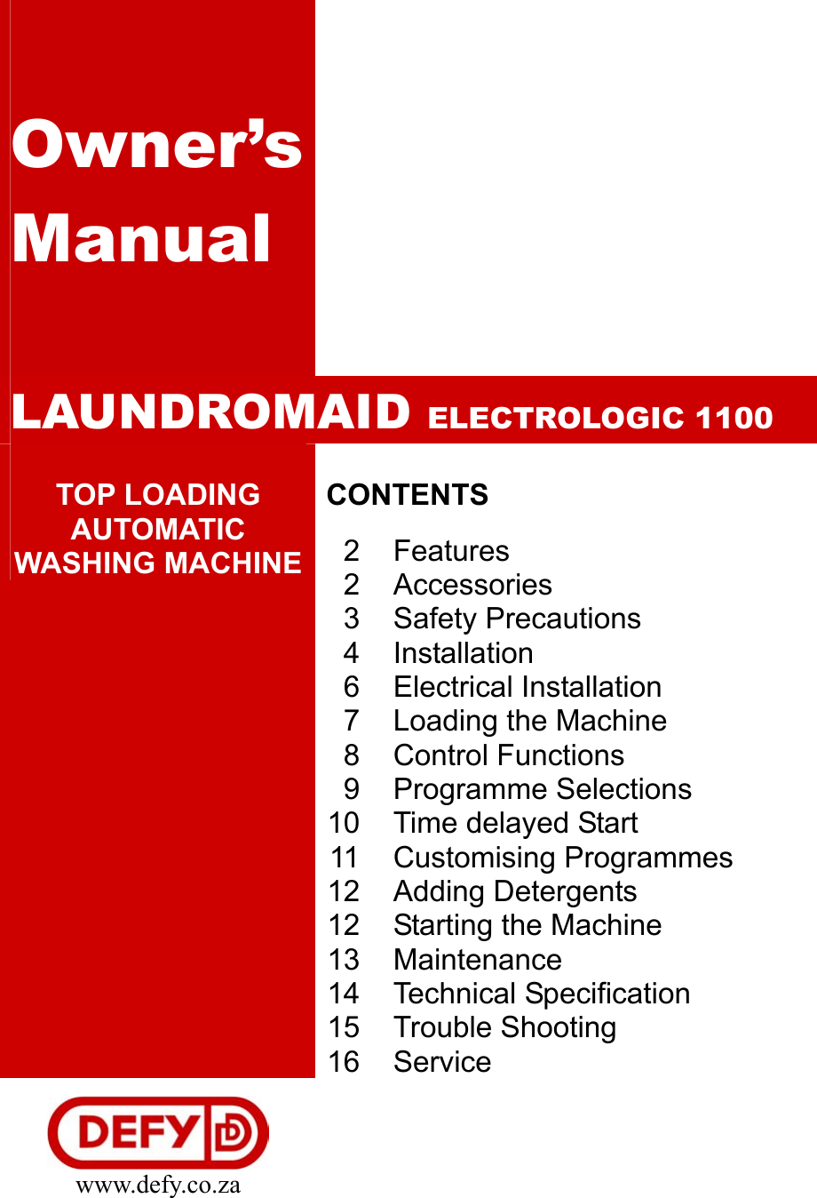 defy laundromaid 1300 not draining