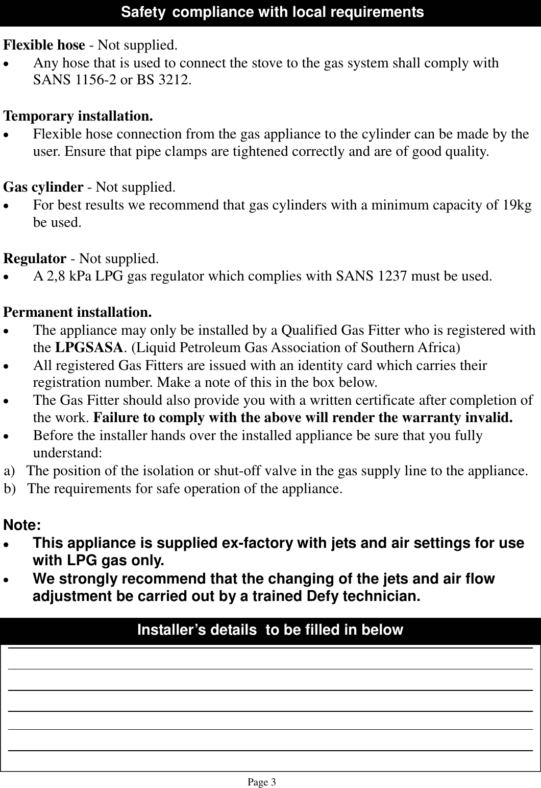 Page 3 of 7 - Defy Defy--Dgs-150-150-Users-Manual- 066 200 DGS150 Glem Gas Insert  Defy--dgs-150-150-users-manual