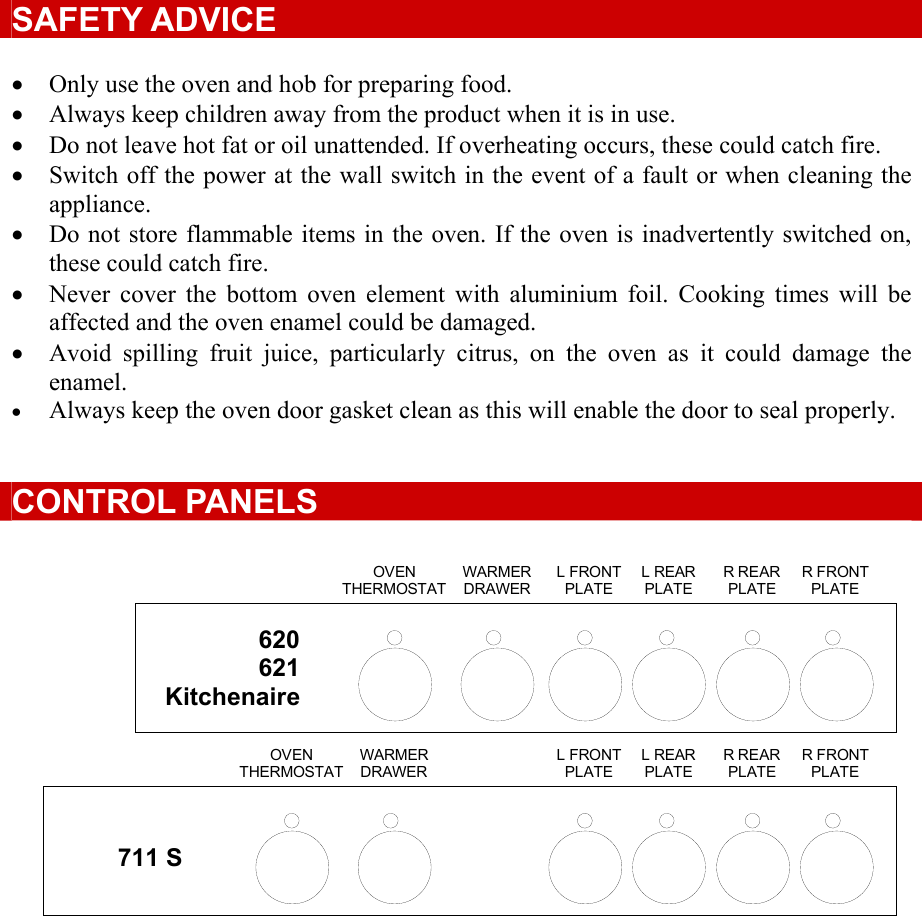 Page 3 of 8 - Defy Defy-Stoves-620-Users-Manual- CONTENTS  Defy-stoves-620-users-manual