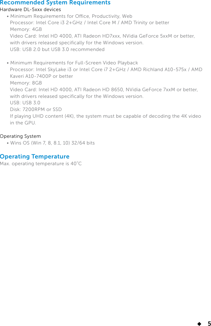 Page 5 of 10 - Dell USB3.0 Dock D3100 User Guide  1507994526dell-usb3-dock-3100 User's En-us