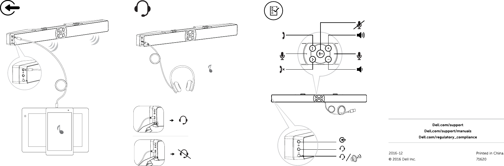 Page 2 of 2 - Dell Professional Sound Bar AE515 Quick Start Guide  1508078491dell-soundbar-ae515 Setup En-us