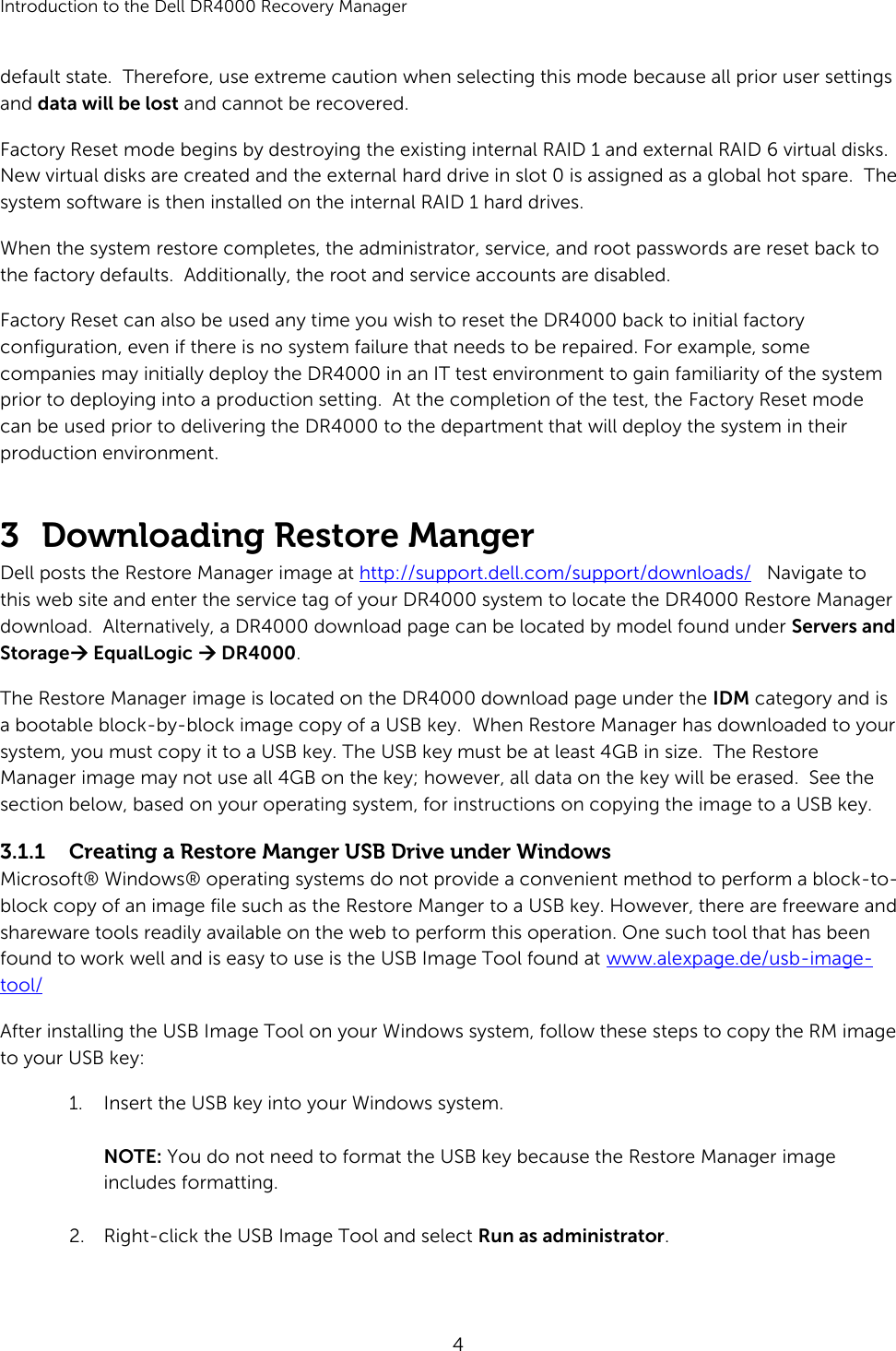 Page 4 of 6 - Dell Introduction To The DR4000 Restore Manager  1508079063dell-dr4000 User's Guide En-us