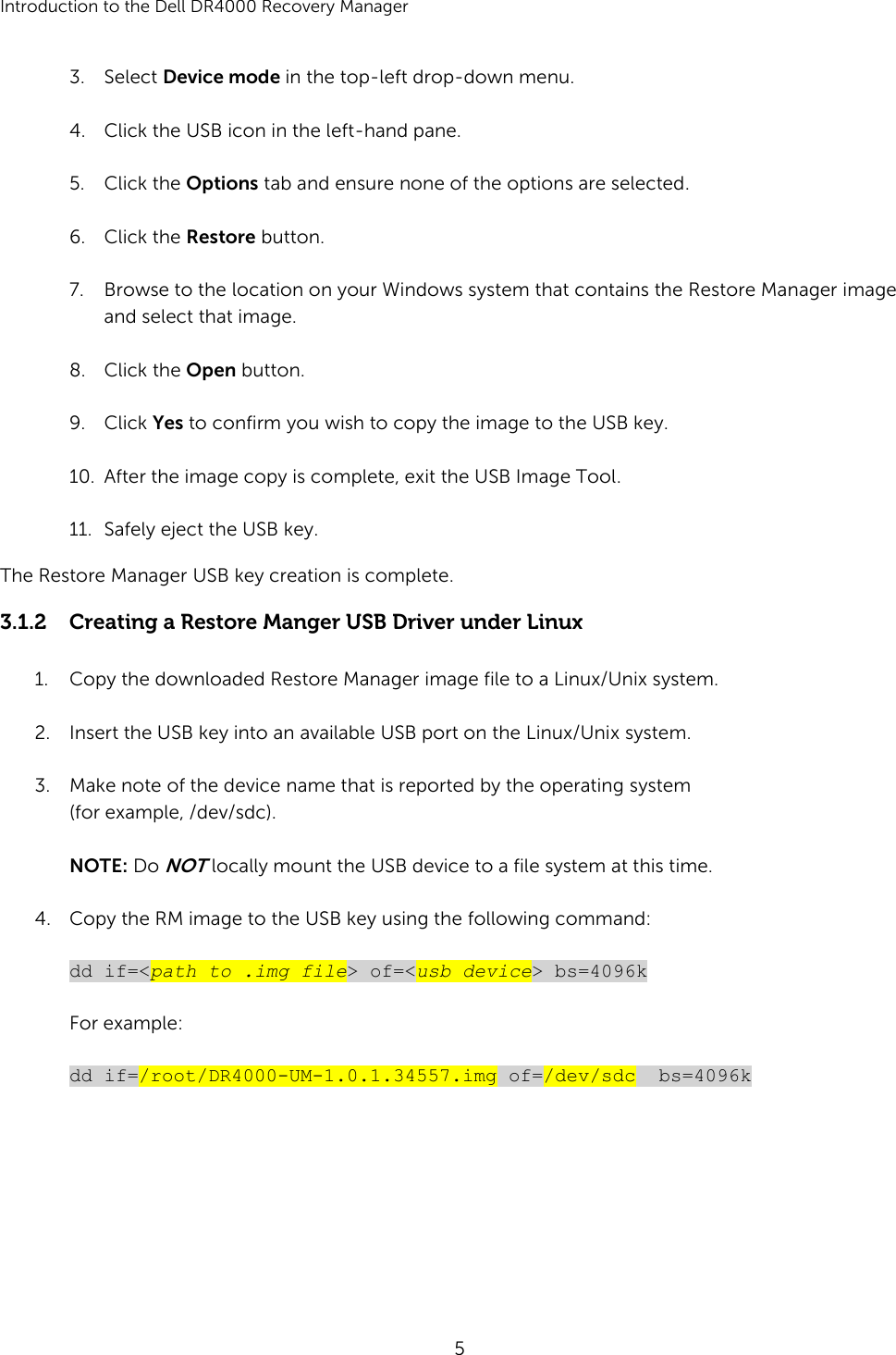 Page 5 of 6 - Dell Introduction To The DR4000 Restore Manager  1508079063dell-dr4000 User's Guide En-us