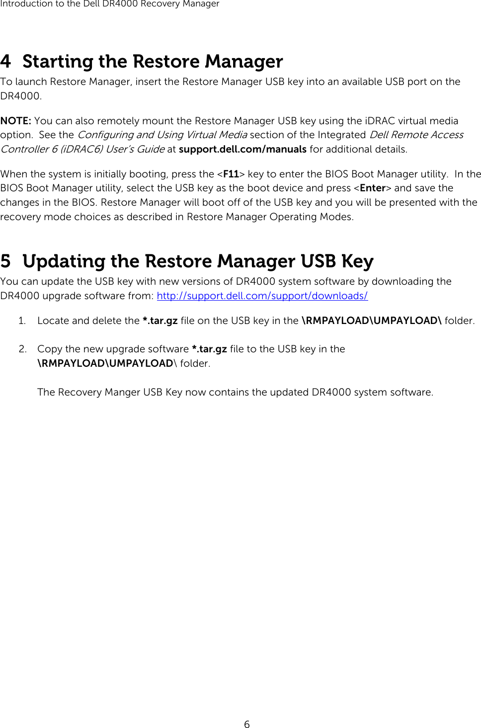 Page 6 of 6 - Dell Introduction To The DR4000 Restore Manager  1508079063dell-dr4000 User's Guide En-us