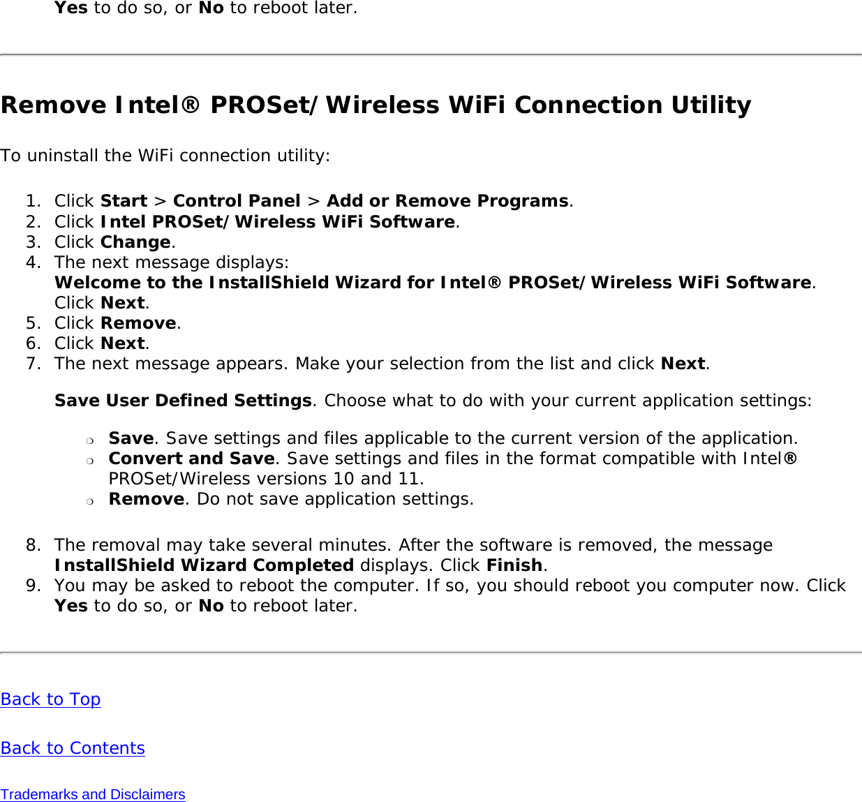 Page 14 of Dell 622ANH Intel Centrino Ultimate-N 6200 User Manual Contents