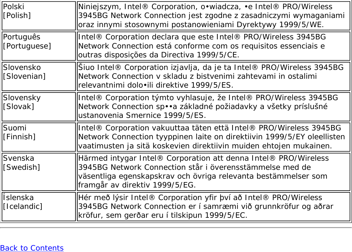 Page 271 of Dell 622ANH Intel Centrino Ultimate-N 6200 User Manual Contents