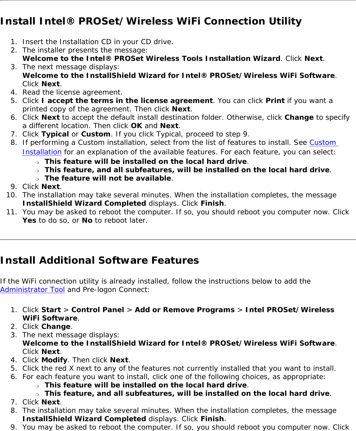 Page 13 of Dell 625ANXH Intel Centrino Advanced-N+WiMax 6250 User Manual 