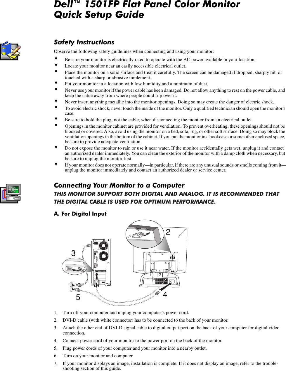 Page 1 of 4 - Dell Dell-1501Fp-Users-Manual-  Dell-1501fp-users-manual