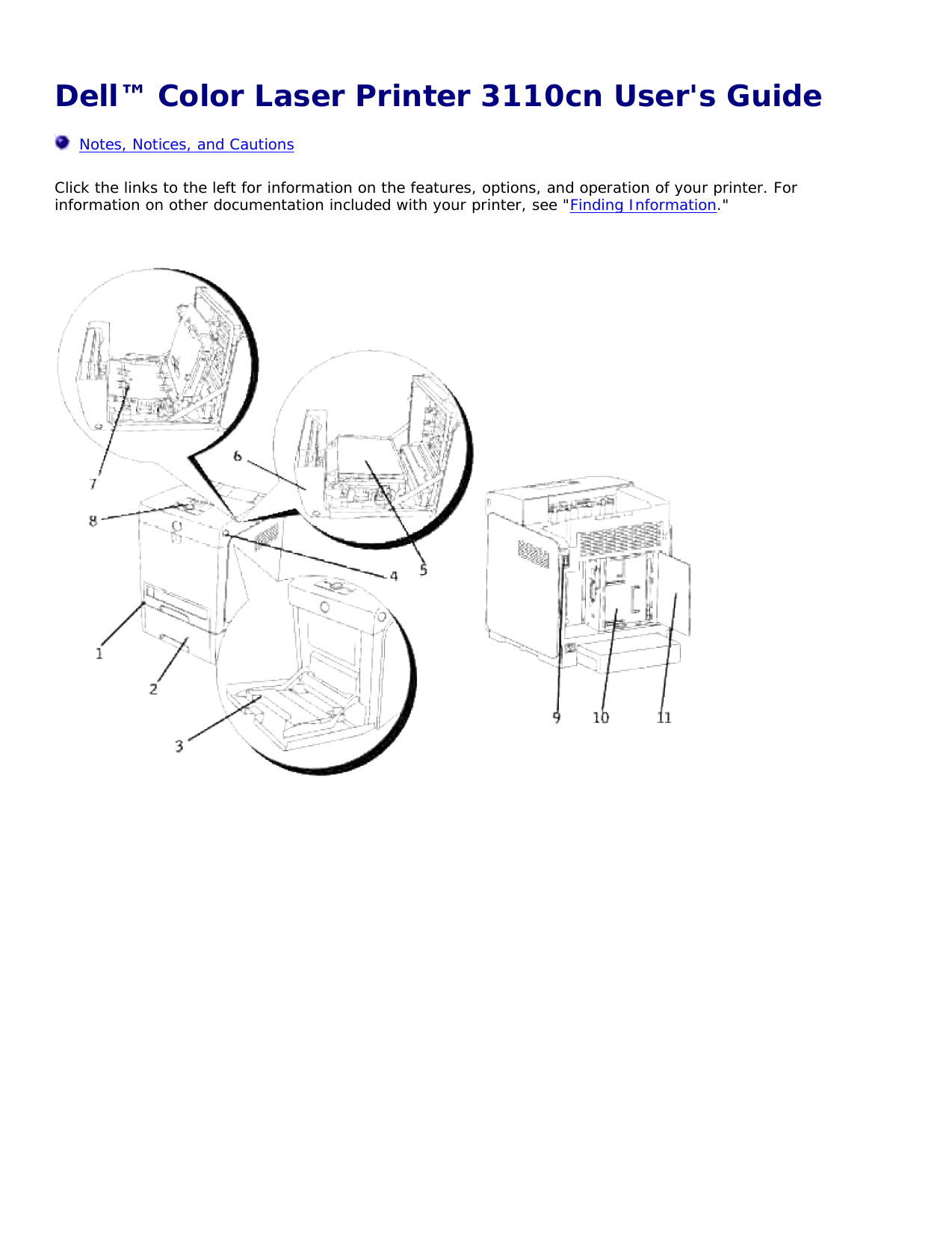 Dell 3110Cn Color Laser Printer Users Manual User