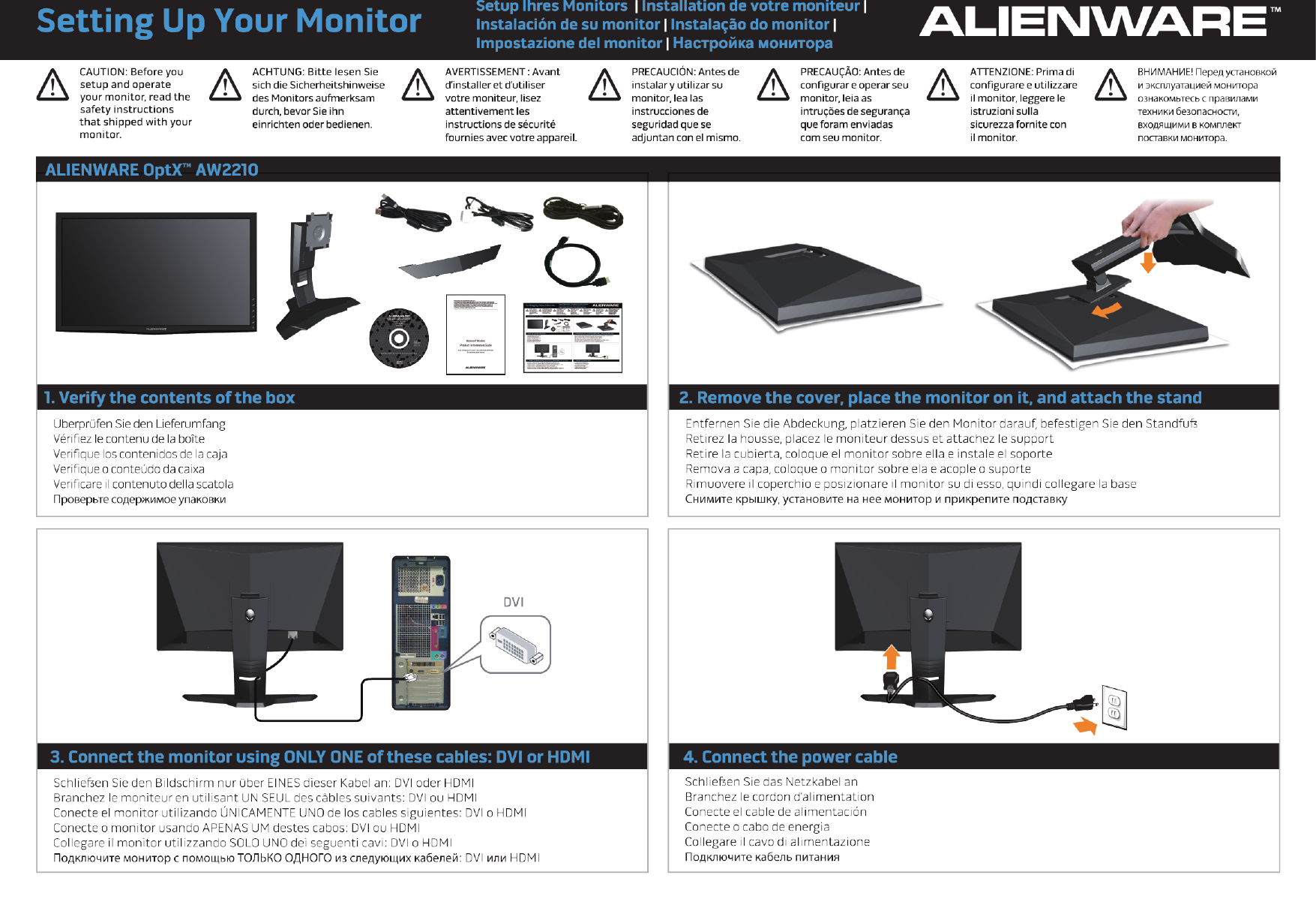 Page 1 of 2 - Dell Dell-Alienware-Optx-Aw2210-Users-Manual- Alienware Monitor  Dell-alienware-optx-aw2210-users-manual
