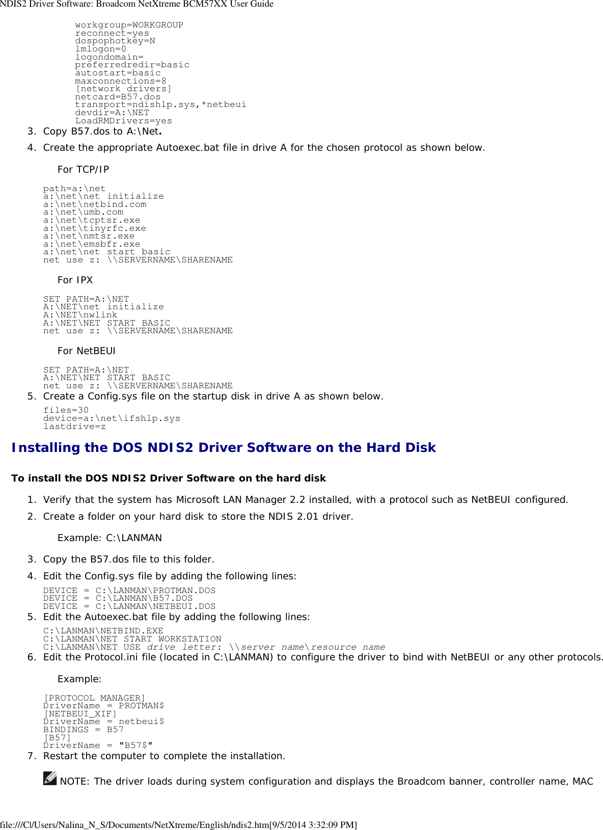 broadcom netxtreme 57xx gigabit controller ndis driver