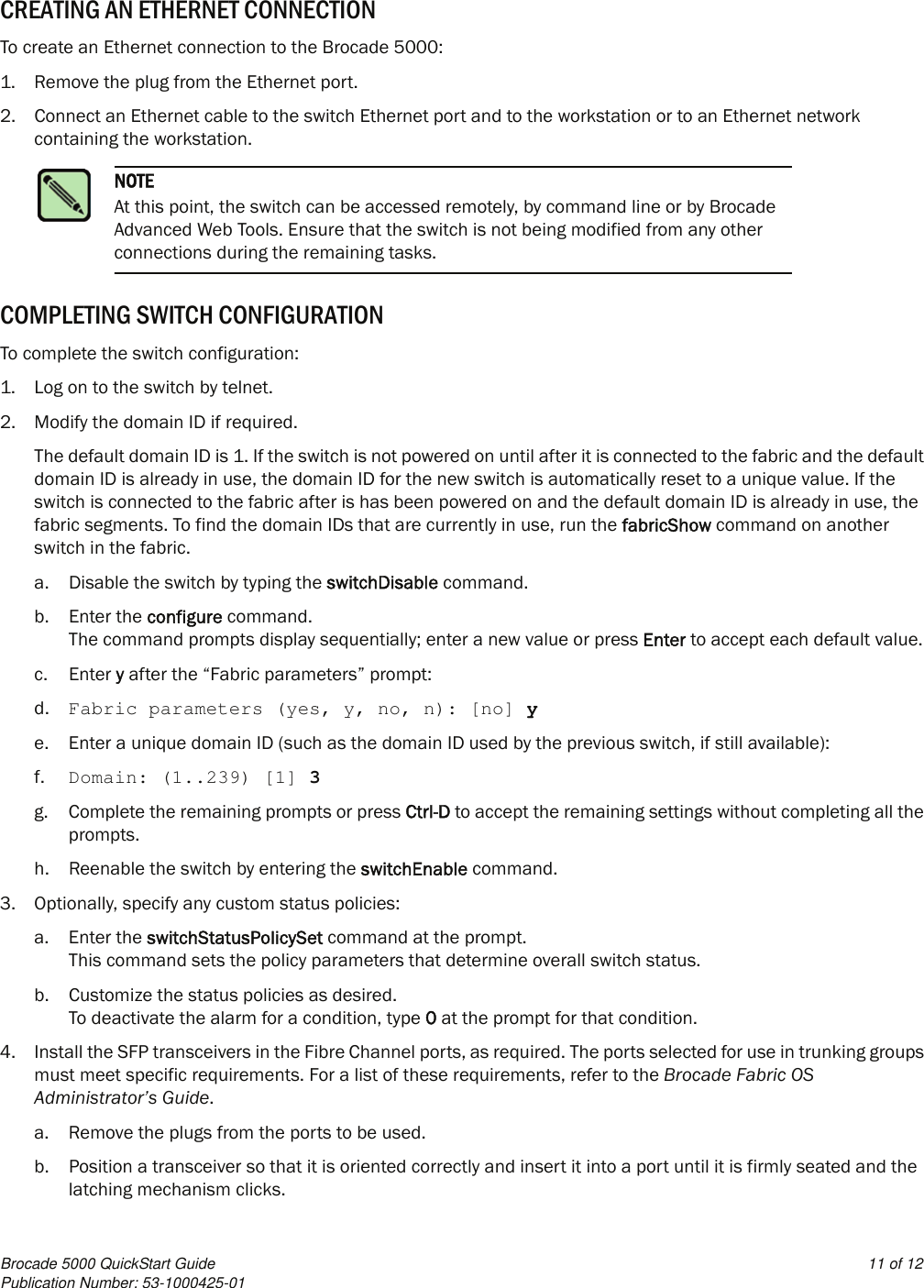 Page 9 of 10 - Dell Dell-Brocade-300-Quick-Start-Guide- Brocade 300 QuickStart Guide  Dell-brocade-300-quick-start-guide