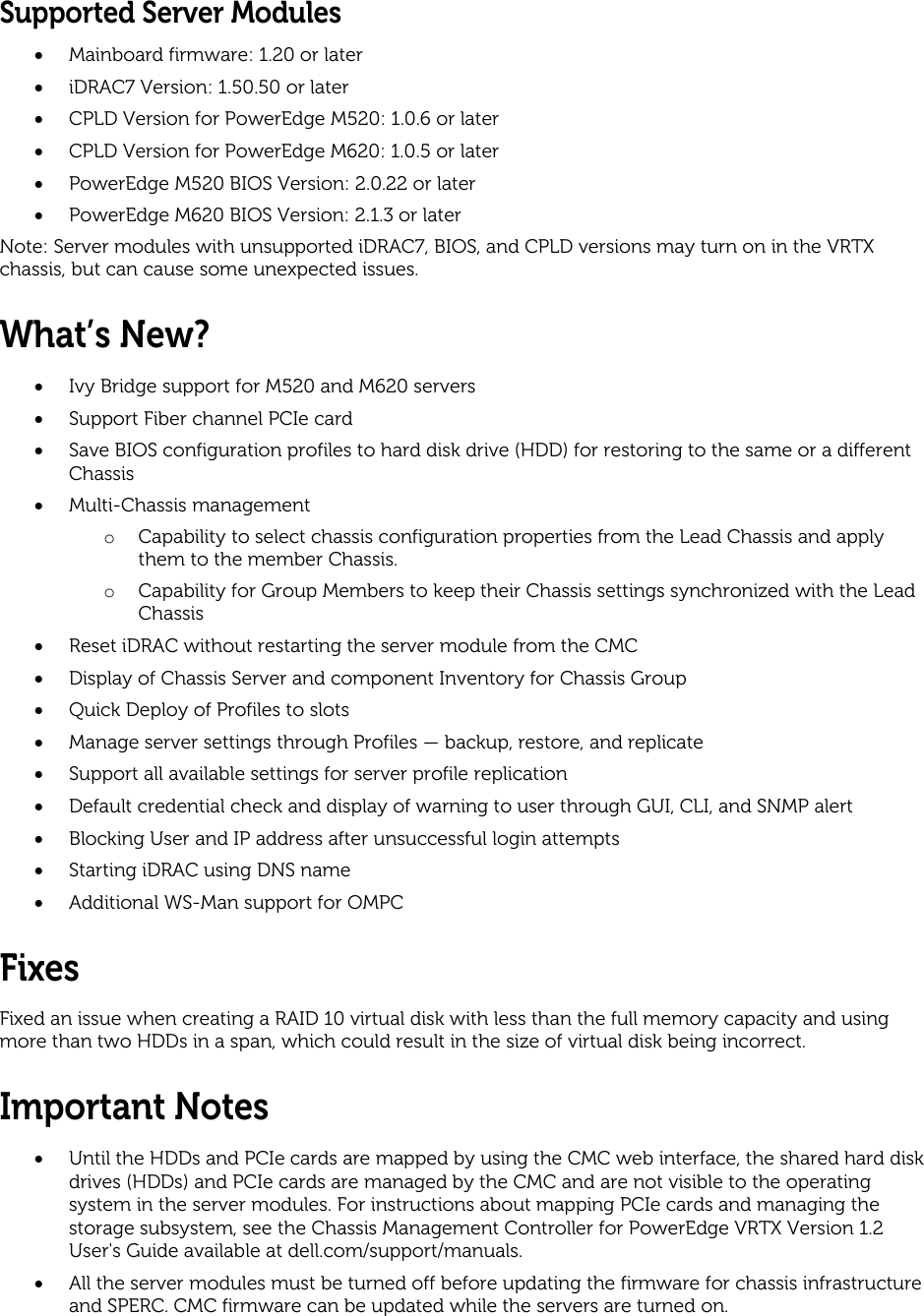 Dell Chassis Management Controller Version 1 20 For Poweredge Vrtx