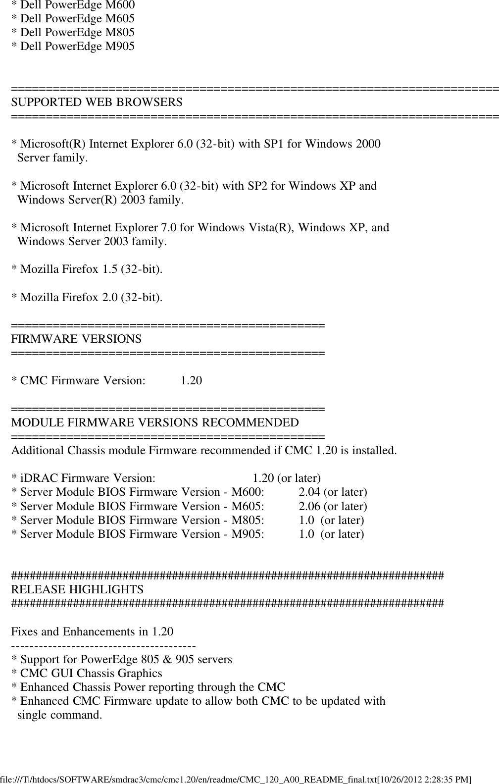 Page 2 of 10 - Dell Dell-Chassis-Management-Controller-Version-1-2-Owners-Manual- Chassis Management Controller Version 1.2 Readme  Dell-chassis-management-controller-version-1-2-owners-manual