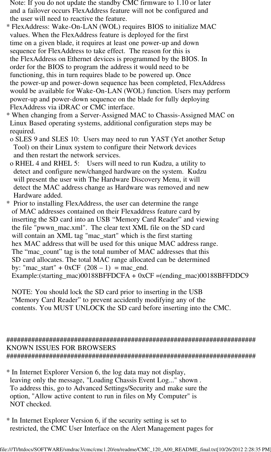Page 4 of 10 - Dell Dell-Chassis-Management-Controller-Version-1-2-Owners-Manual- Chassis Management Controller Version 1.2 Readme  Dell-chassis-management-controller-version-1-2-owners-manual