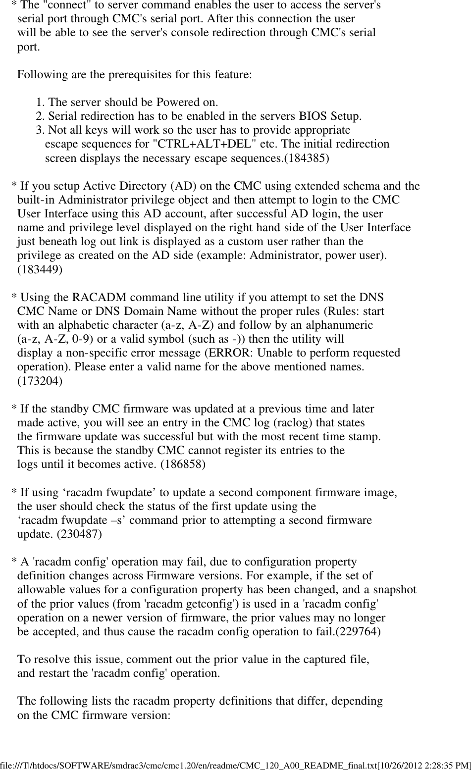 Page 6 of 10 - Dell Dell-Chassis-Management-Controller-Version-1-2-Owners-Manual- Chassis Management Controller Version 1.2 Readme  Dell-chassis-management-controller-version-1-2-owners-manual