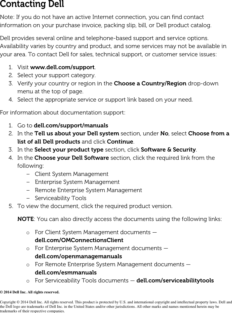 Page 5 of 5 - Dell Dell-Chassis-Management-Controller-Version-1-30-For-Poweredge-Vrtx-Owners-Manual- Chassis Management Controller (CMC) Version 1.30 For PowerEdge VRTX Release Notes  Dell-chassis-management-controller-version-1-30-for-poweredge-vrtx-owners-manual