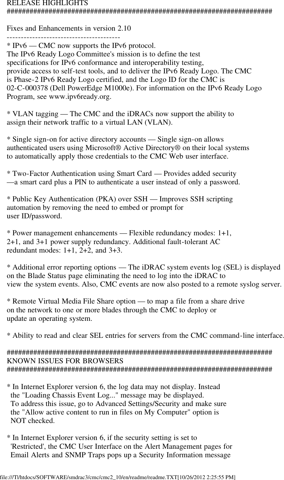 Page 3 of 9 - Dell Dell-Chassis-Management-Controller-Version-2-1-Owners-Manual- Chassis Management Controller Version 2.1 Readme  Dell-chassis-management-controller-version-2-1-owners-manual