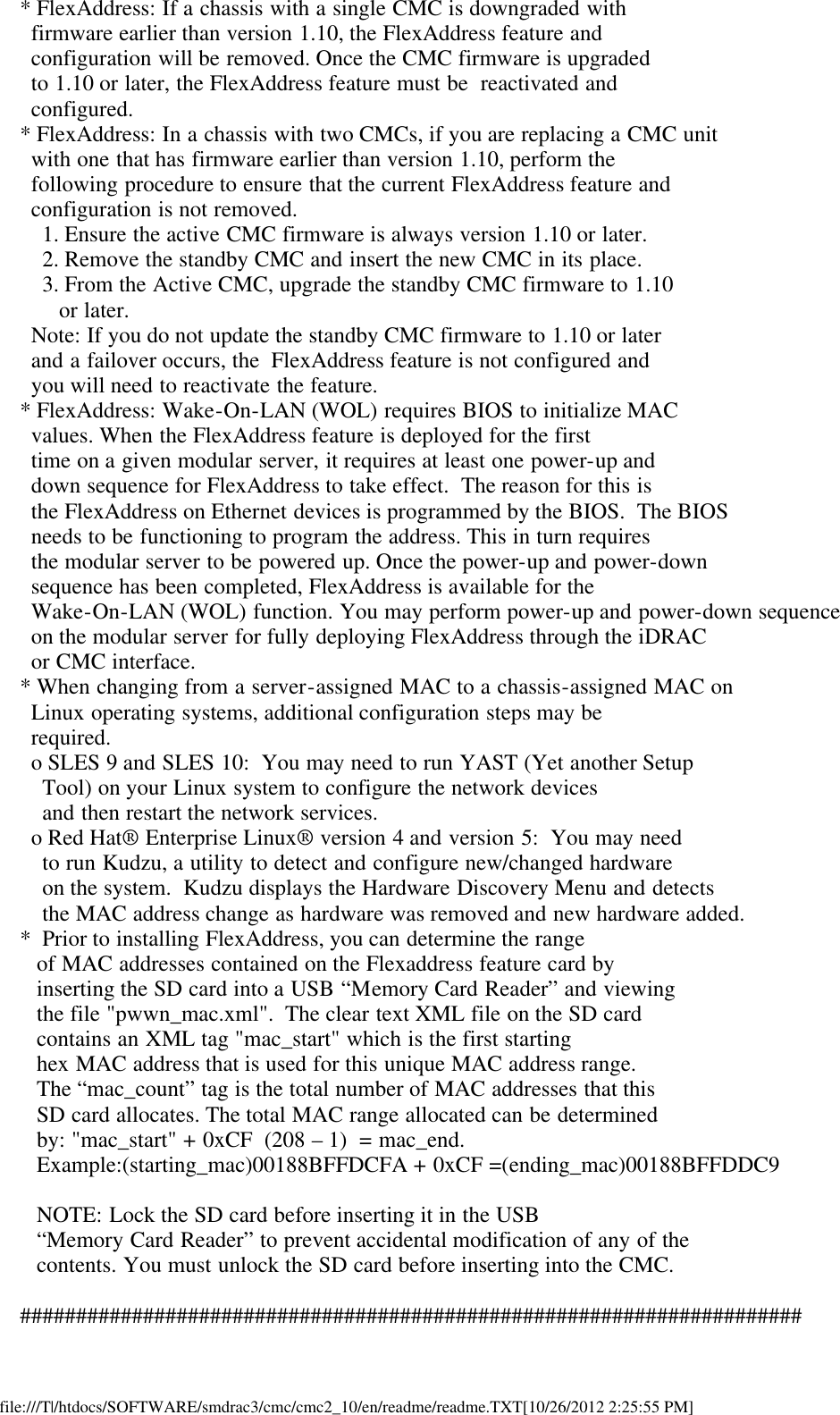 Page 8 of 9 - Dell Dell-Chassis-Management-Controller-Version-2-1-Owners-Manual- Chassis Management Controller Version 2.1 Readme  Dell-chassis-management-controller-version-2-1-owners-manual