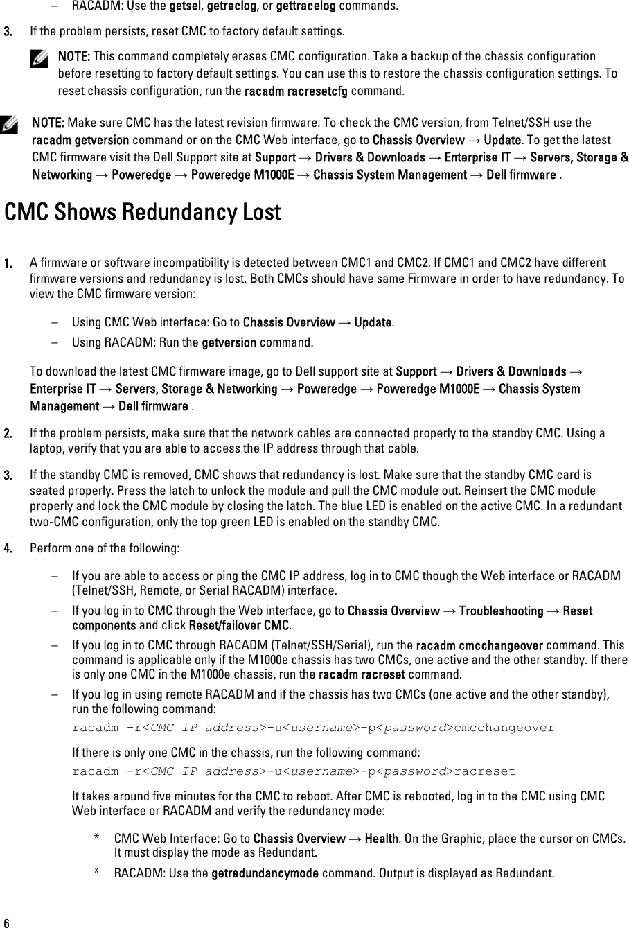 Page 6 of 10 - Dell Dell-Chassis-Management-Controller-Version-4-45-Owners-Manual- Chassis Management Controller Version 4.45 Troubleshooting Guide  Dell-chassis-management-controller-version-4-45-owners-manual