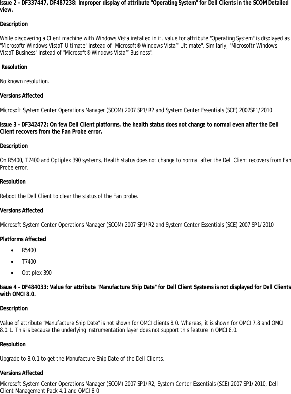 Page 4 of 6 - Dell Dell-Client-Management-Pack-Version-4-1-For-Microsoft-System-Center-Operations-Manager-Owners-Manual- Client Management Pack Version 4.1 For Microsoft System Center Operations Manager Release Notes  Dell-client-management-pack-version-4-1-for-microsoft-system-center-operations-manager-owners-manual