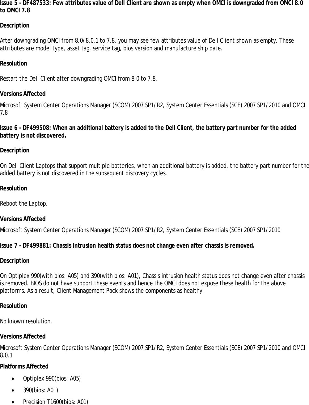 Page 5 of 6 - Dell Dell-Client-Management-Pack-Version-4-1-For-Microsoft-System-Center-Operations-Manager-Owners-Manual- Client Management Pack Version 4.1 For Microsoft System Center Operations Manager Release Notes  Dell-client-management-pack-version-4-1-for-microsoft-system-center-operations-manager-owners-manual