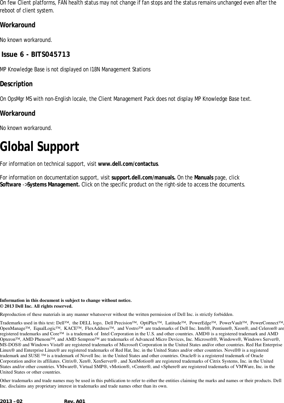 Page 6 of 6 - Dell Dell-Client-Management-Pack-Version-5-0-For-Microsoft-System-Center-Operations-Manager-Owners-Manual- Client Management Pack Version 5.0 For Microsoft System Center Operations Manager Readme  Dell-client-management-pack-version-5-0-for-microsoft-system-center-operations-manager-owners-manual